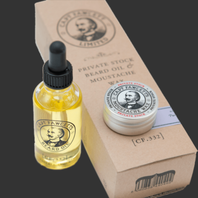 Captain Fawcett's Private Stock Beard Oil & Moustache Wax Gift Set